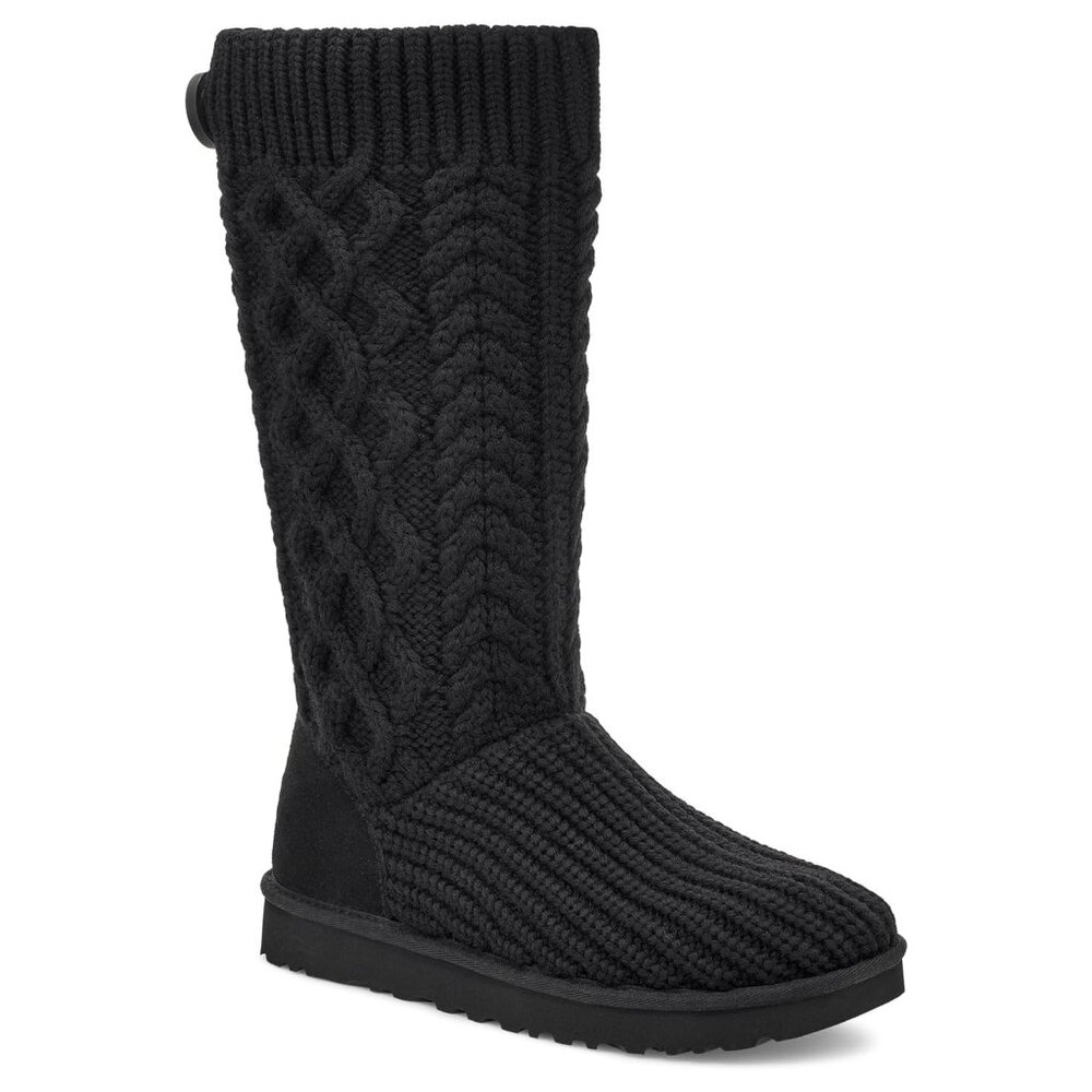 UGG Black Knit Tall Winter Boots